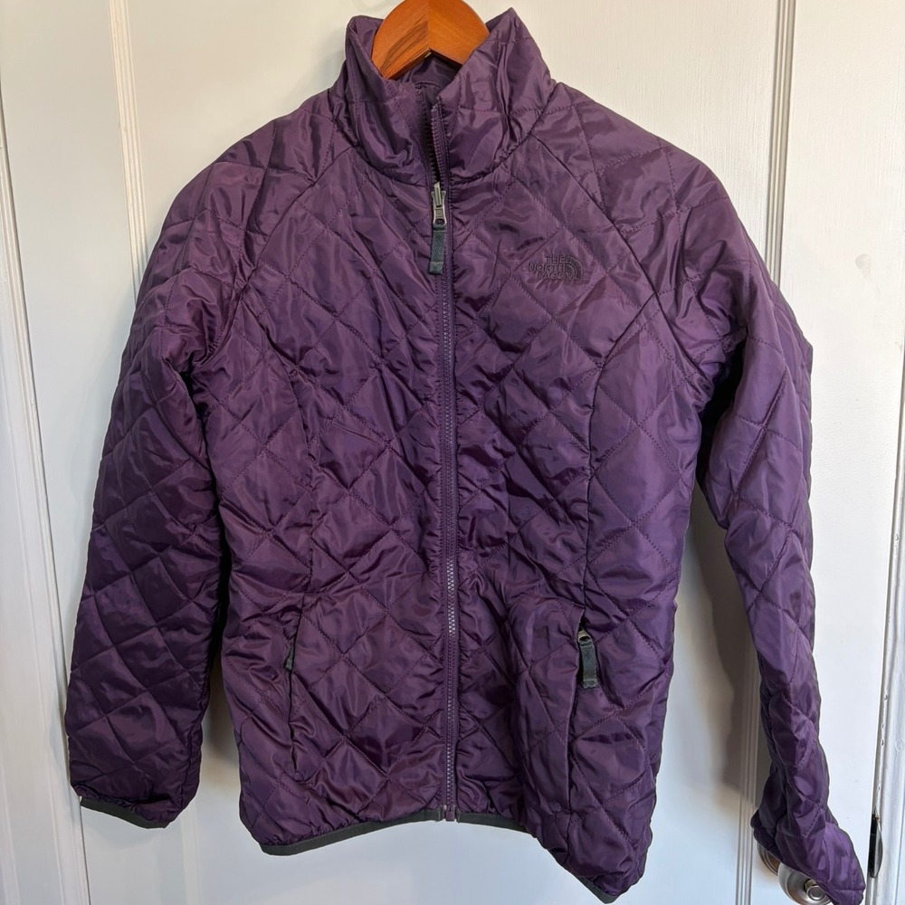 The North Face Quilted Insulated Jacket Women's S Purple Full Zip Puffer